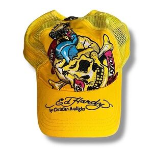 Men’s Ed Hardy By Christian Audigier Skull Snapback Hat